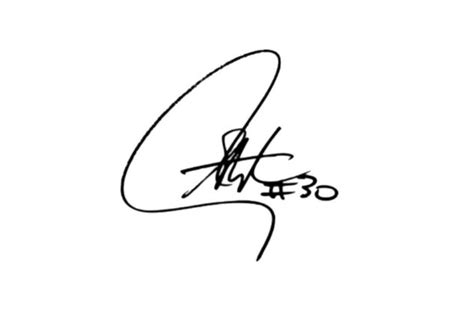 库里亲自签名图片