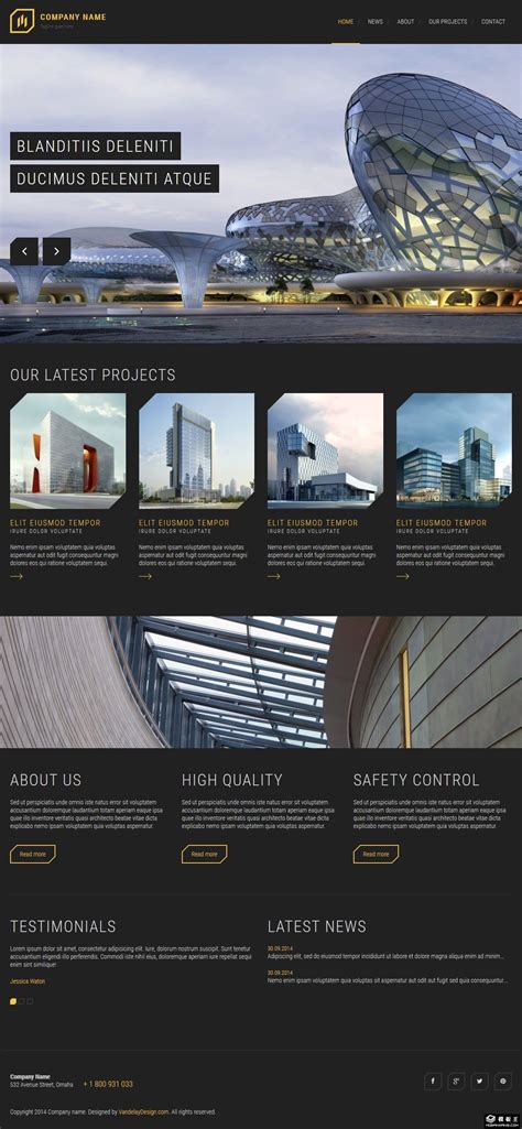 建筑设计公司网页