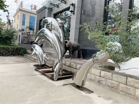 德州不锈钢雕塑海豚制作