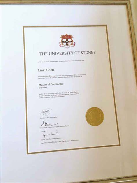 悉尼大学毕业证书