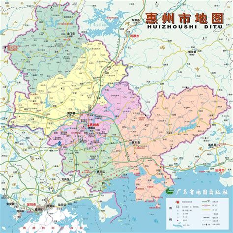 惠州市地图真实图片