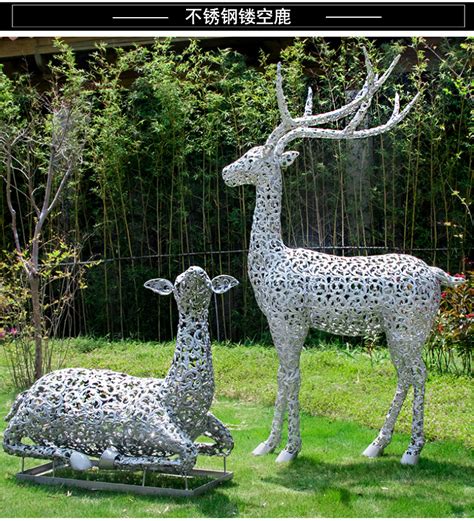 成品小鹿雕塑不锈钢