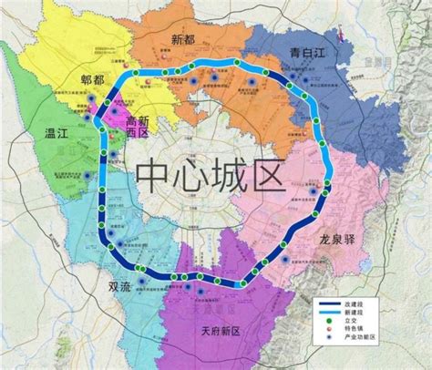 成都五环路规划高清图 温江