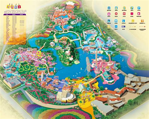 成都欢乐谷的游乐项目地图介绍