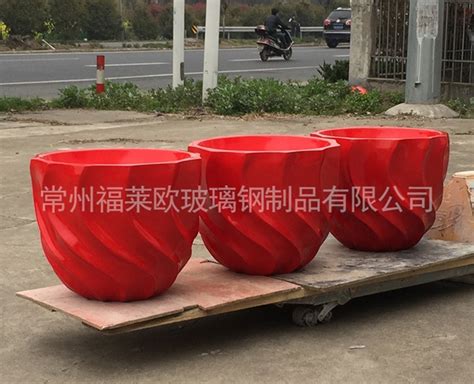 扬州红色玻璃钢花盆