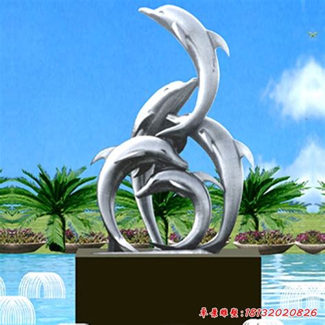 抽象海豚不锈钢雕塑