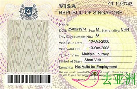 新加坡签证和出入境证明