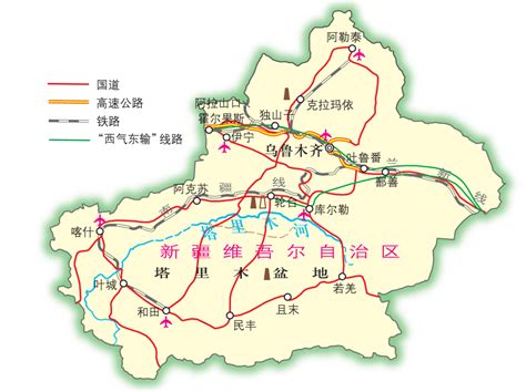 新疆公路交通图
