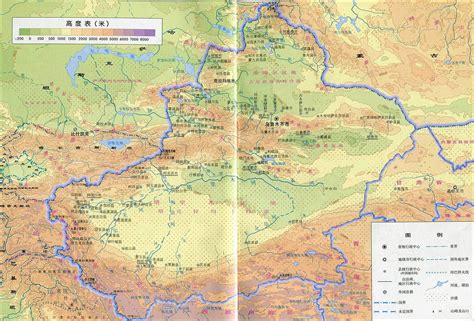 新疆山脉地图
