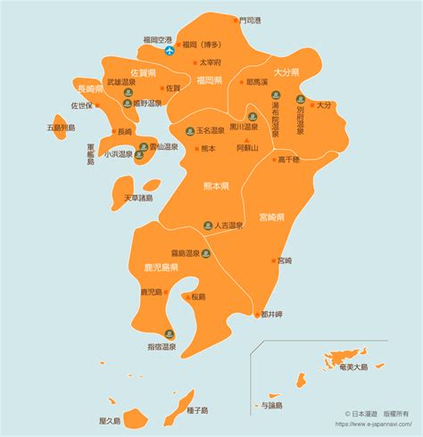 日本北九州地图