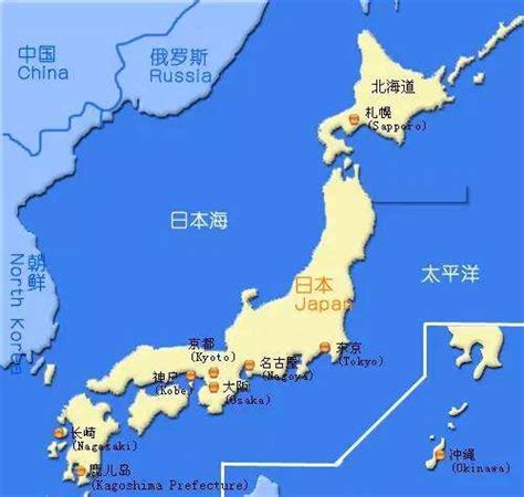 日本四岛地图
