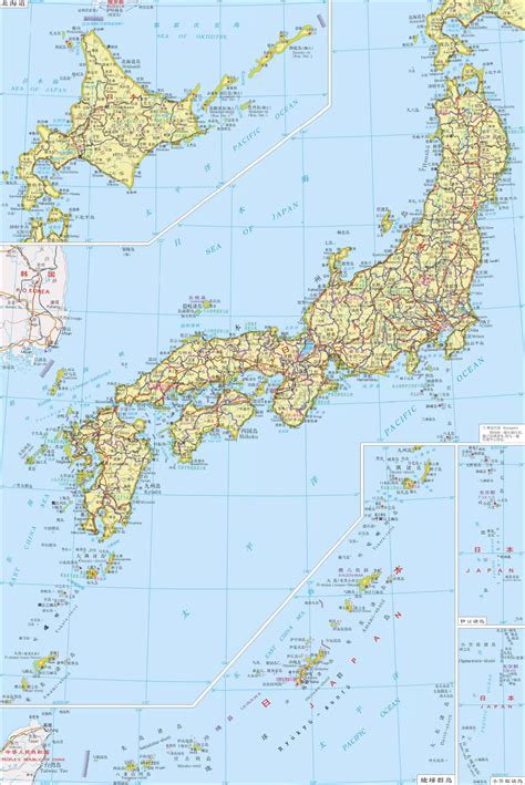 日本地理地图高清可放大