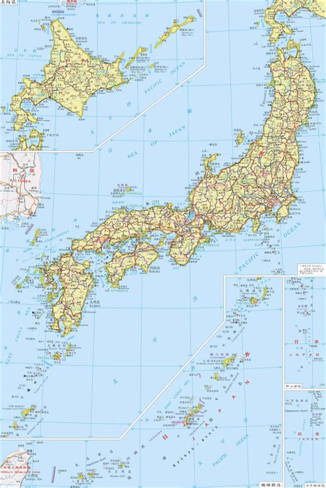 最新日本地图全图高清
