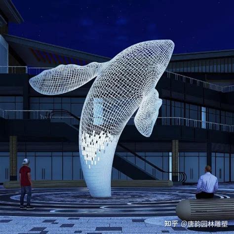 杭州不锈钢镂空鲸鱼雕塑