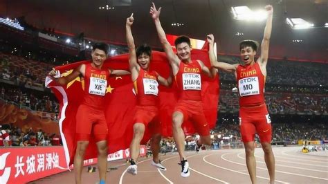 杭州亚运会男子4x100米接力决赛夺冠