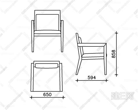 椅子设计三视图带说明