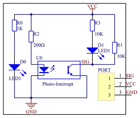 槽型光电传感器应用电路图
