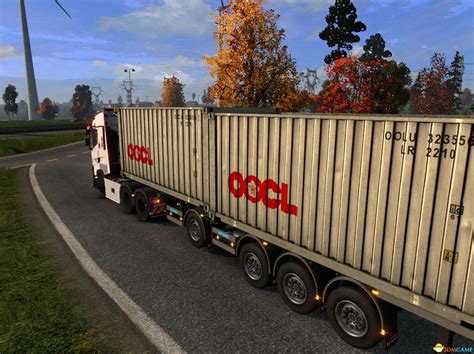 欧洲卡车模拟2中轴货柜