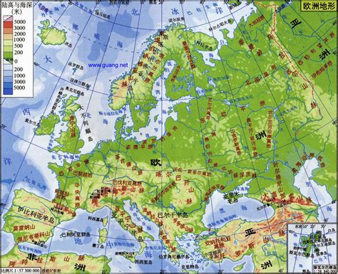 欧洲的地理位置海陆位置