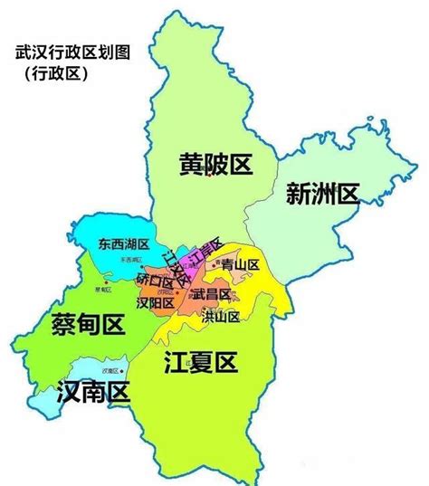 武汉各个区分布图