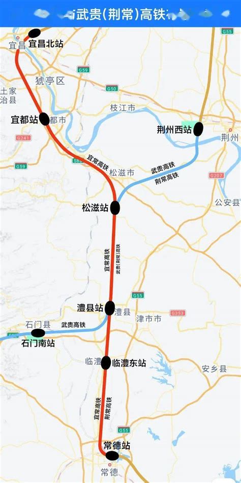 武荆高速全程最新路线图