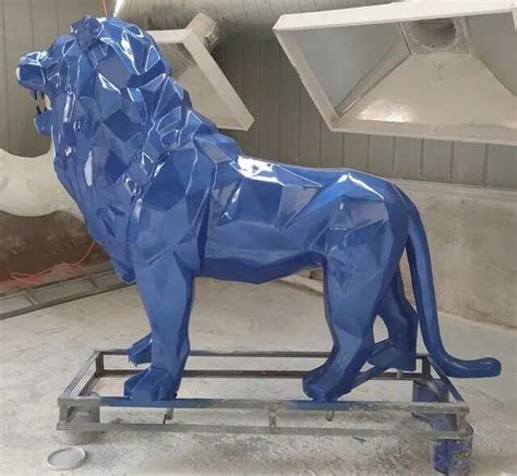 江苏不锈钢抽象动物狮子雕塑