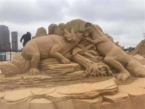 沙雕动物雕塑效果图