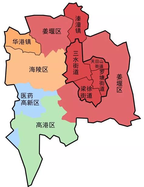 泰州区域划分