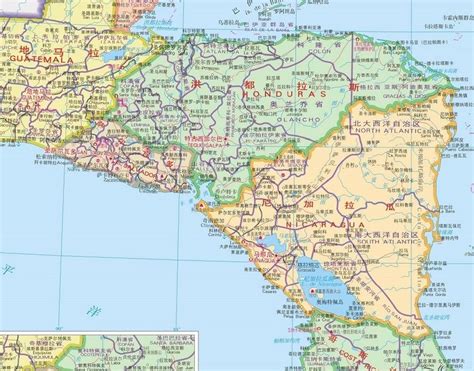 洪都拉斯在世界地图上的位置
