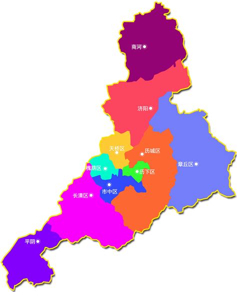 济南市行政区域划分地图最新