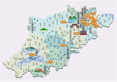 浙江省杭州市地图全图