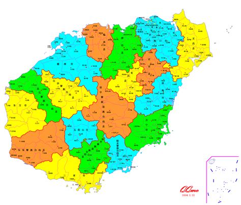 海南省行政地图