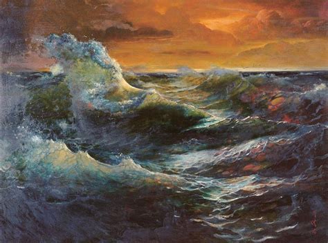 海洋油画作品起名