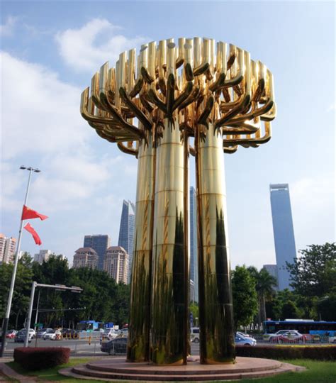 深圳中心公园金色雕塑