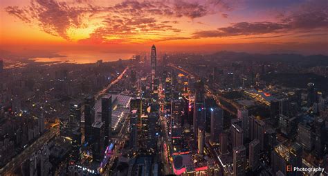 深圳夜景航拍超清图片