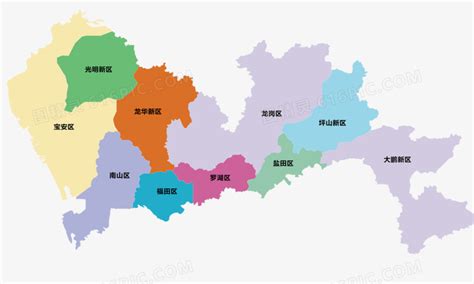 深圳市行政区划图最新
