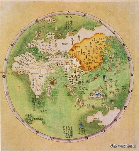 清朝人画的世界地图