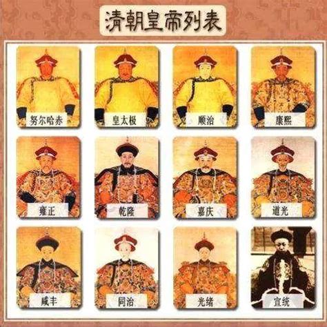 清朝每个皇帝的姓名