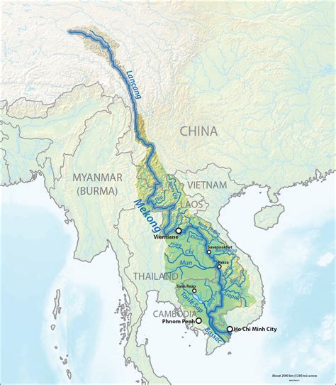 湄公河平原地图