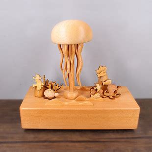 漂浮水母木质工艺品