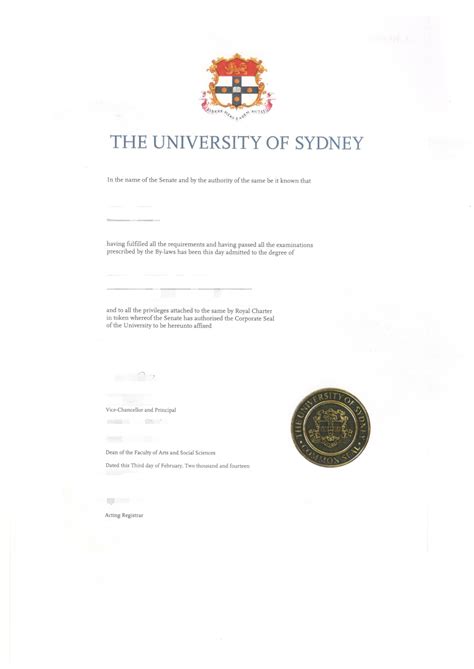 澳洲大学学历证书样本