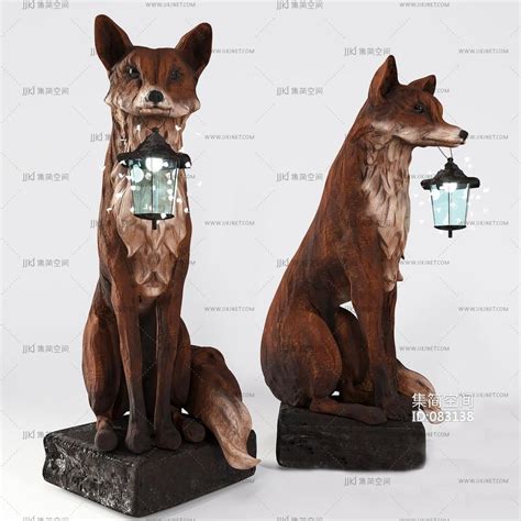 狐狸雕塑艺术品