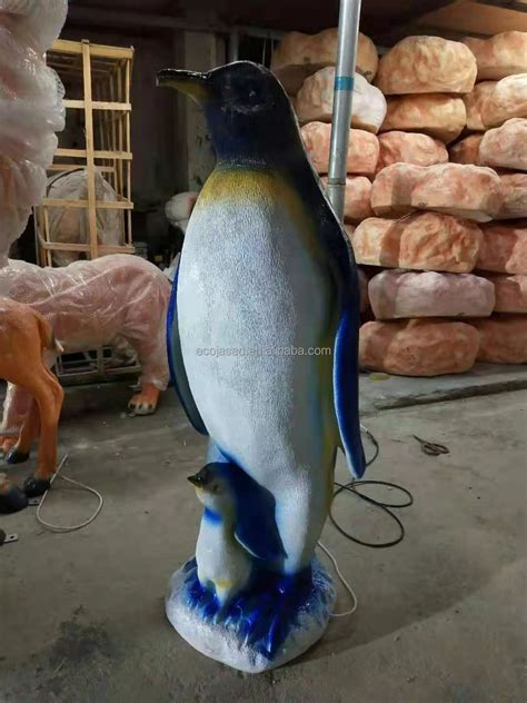 玻璃钢抽象动物企鹅雕塑