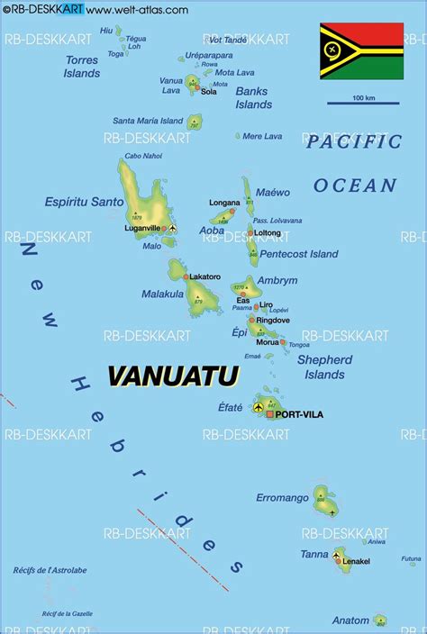 瓦努阿图地图上位置