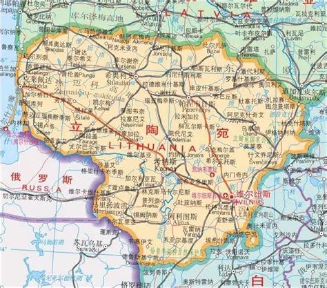 立陶宛地图在中国哪边