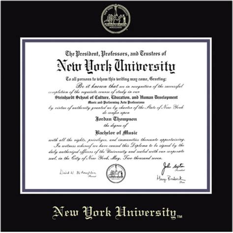 纽约大学毕业证信息