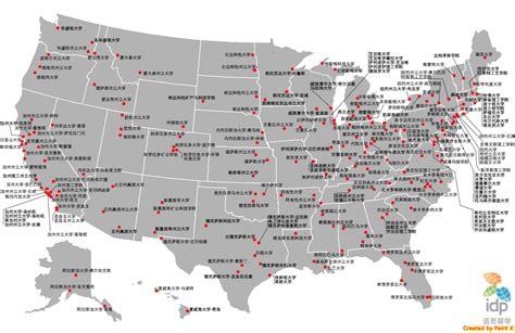 美国大学地图