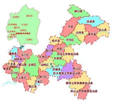 老重庆九区十二县地图