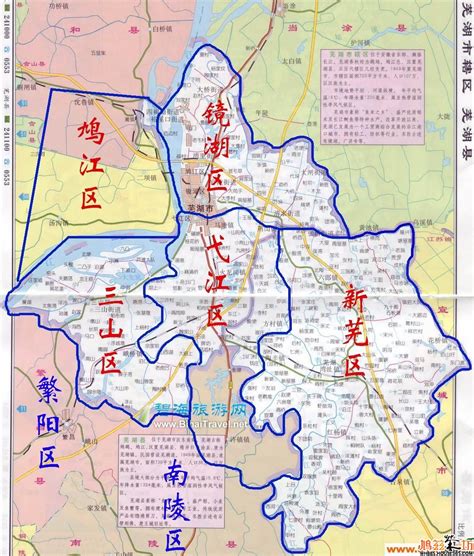 芜湖行政地图