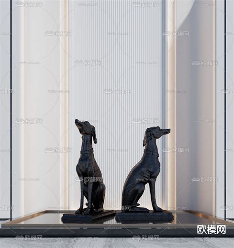 著名贵宾犬雕塑